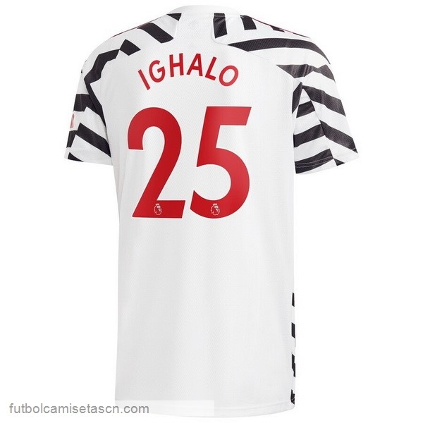 Camiseta Manchester United NO.25 Ighalo 3ª 2020/21 Blanco